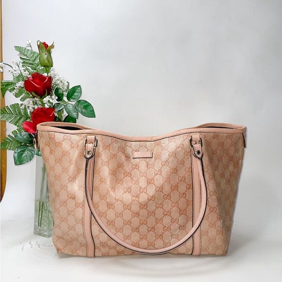 Beautiful! Authentic GUCCI Joy MM Coated Canvas Tote Large - Picture 2 of 13